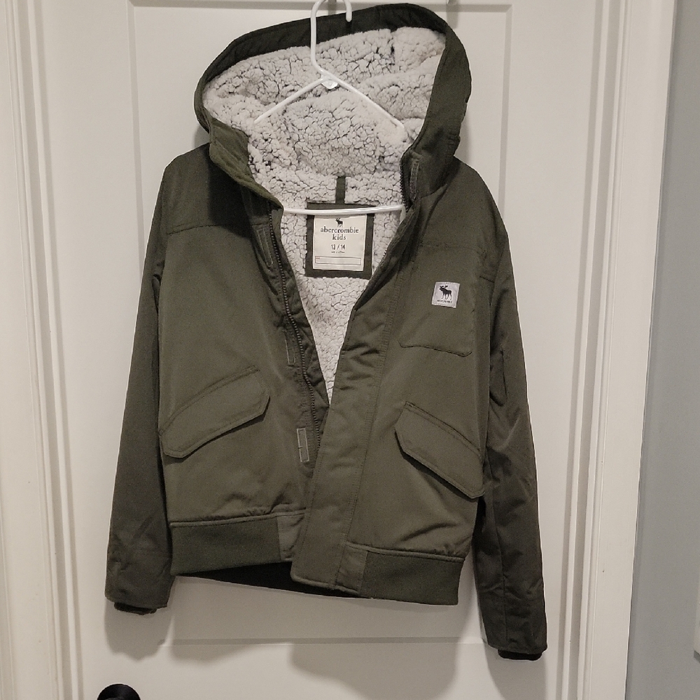 Abercrombie & Fitch Forest Green Hooded Jacket
